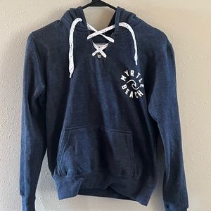 Myrtle beach hoodie navy blue soft thick